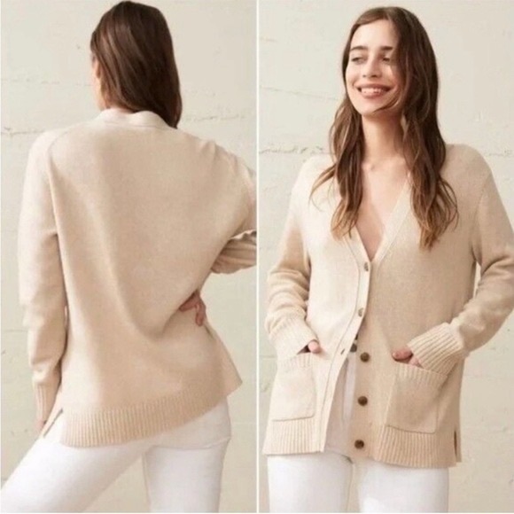 Jenni Kayne Everyday Cardigan in Oatmeal Size M - Picture 1 of 9